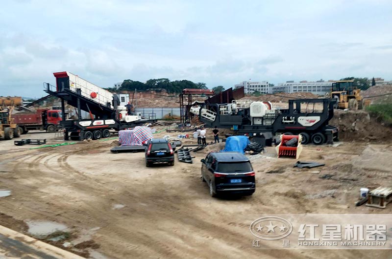 移動式石英巖制砂生產線 移動式石英巖制砂生產線